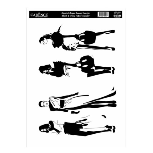 Трансфери для тканини Black White Fabric Transfer Cadence, 25х35 см, KTS 004