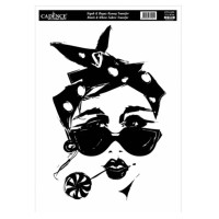 Трансфери для тканини Black White Fabric Transfer Cadence, 25х35 см, KTS 006