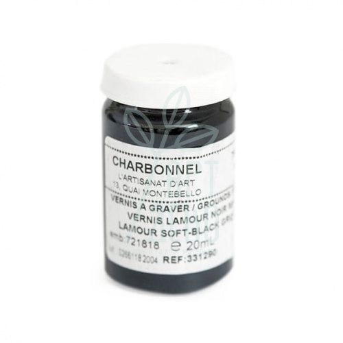 Грунт офортный мягкий Charbonnel Lamour Soft Black Ground, 20 мл, черный, Lefranc