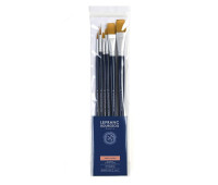 Набір пензлів Fine Synthetic Brushes Set синтетика, 6 шт № 6,6,6,12,16,24 довга ручка, Lefranc Bourgeois