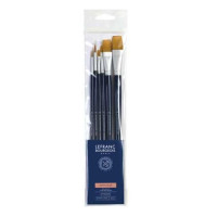 Набір пензлів Fine Synthetic Brushes Set синтетика, 6 шт № 6,6,6,12,16,24 коротка ручка, Lefranc Bourgeois