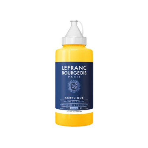 Акриловая краска Lefranc Fine Acrylic Color 750 мл №153 PRIMARY YELLOW Желтый основной