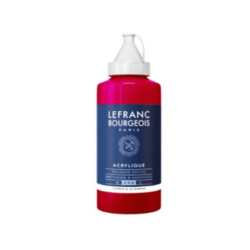 Акриловая краска Lefranc Fine Acrylic Color 750 мл №328 ALIZARINE CARMINE Ализарин красный