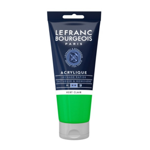Акриловая краска Lefranc Fine Acrylic Color 80 мл №556 Light green Светлый зеленый