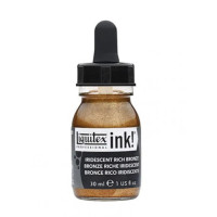 Пігментне чорнило Liquitex Artists Acrylic Inks, 30 мл, №229 Iridesent bright Bronze Бронза