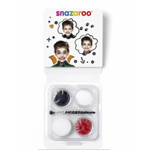 Набор красок для грима Snazaroo Mini Face Paint Vampire Universal, 3x3,75 мл, красный, черный, белый