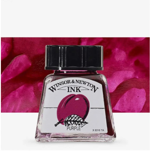 Тушь художественная Drawing Inks, №449 Purple, Winsor Newton Пурпурный