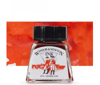 Туш художня Drawing Inks, №601 Vermilion, Winsor Newton Верміліон