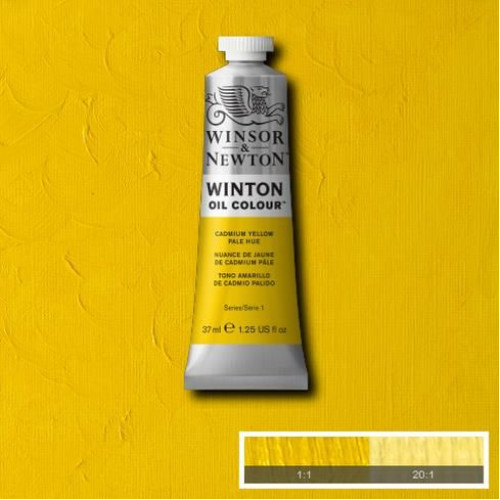 Масляная краска Winton от Winsor Newton, 37 мл, Кадмий желтый темный