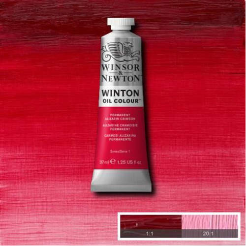 Масляная краска Winton от Winsor Newton, 37 мл, №468 Перманентный ализарин