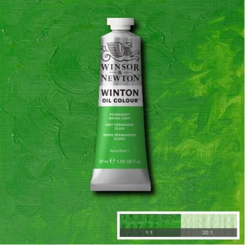 Масляная краска Winton от Winsor Newton, 37 мл, №483 Перманентный зеленый светлый