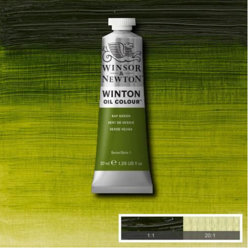 Масляная краска Winton от Winsor Newton, 37 мл, №599 Зеленый сок