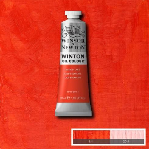 Масляная краска Winton от Winsor Newton, 37 мл, №603 Озеро Скарлет