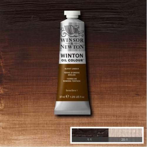 Масляная краска Winton от Winsor Newton, 37 мл, №76 Умбра жженая