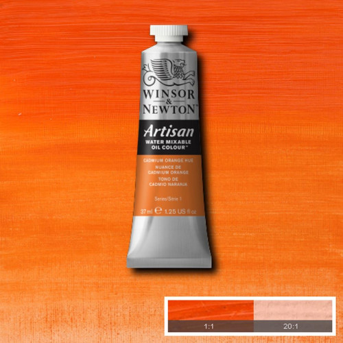 Масляна водорозчинна фарба WINSOR NEWTON Artisan 37 мл №090 Cadmium orange hue Помаранчевий кадмій
