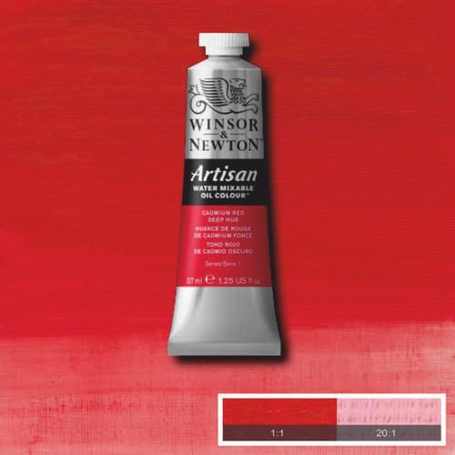Водорастворимая масляная краска WINSOR NEWTON Artisan 37 мл №098 Cadmium red deep hue Темно-красный кадмий