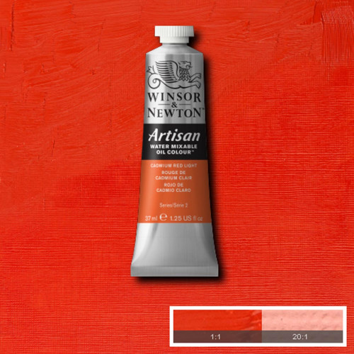 Водорастворимая масляная краска WINSOR NEWTON Artisan 37 мл №100 Cadmium red light Светло-красный кадмий