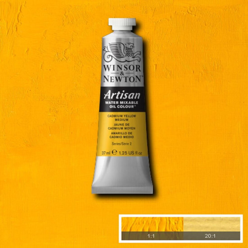 Водорастворимая масляная краска WINSOR NEWTON Artisan 37 мл №116 Cadmium yellow medium Нежно-желтый кадмий