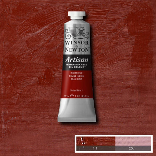Водорастворимая масляная краска WINSOR NEWTON Artisan 37 мл №317 Indian red Индийский красный