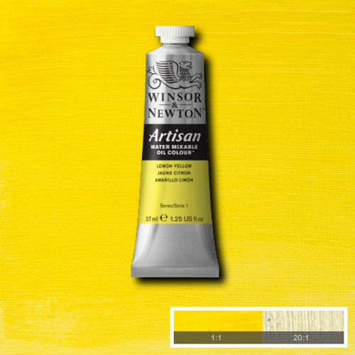 Масляна водорозчинна фарба WINSOR NEWTON Artisan 37 мл №346 Lemon yellow Лимонно-жовтий