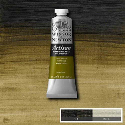 Водорастворимая масляная краска WINSOR NEWTON Artisan 37 мл №447 Olive green Оливково-зеленый