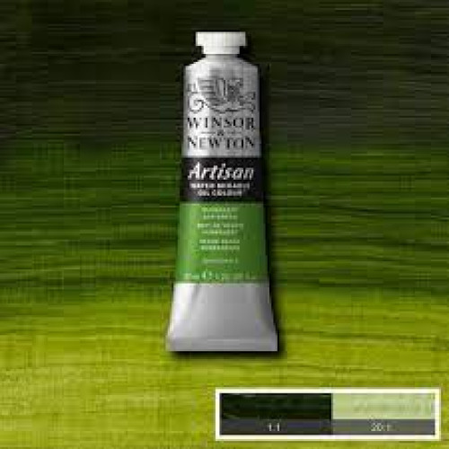 Масляна водорозчинна фарба WINSOR NEWTON Artisan 37 мл №503 Permanent sap green Насичений зелений
