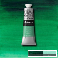 Масляна водорозчинна фарба WINSOR NEWTON Artisan 37 мл №521 Phthalo green/Yellow shade Зелений з жовтим кольором