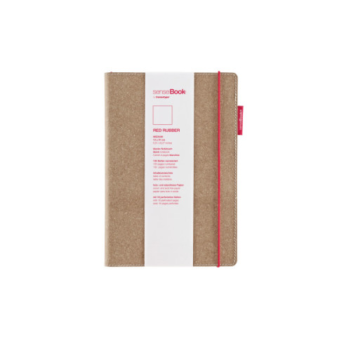 Блокнот Transotype Sense Book RED А5, 14х21 см, 80 гр, 135 аркушів, клітинка