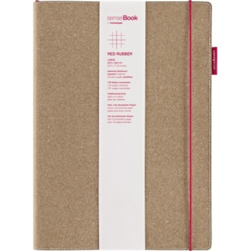 Блокнот Transotype Sense Book RED А4, 20,5х28,5 см, 80 гр, 135 аркушів, клітинка