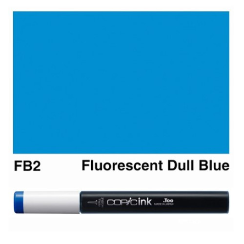 Заправка для маркерів COPIC Ink №FB2 Fluorescent dull blue Флуорисцентний блідо-блакитний, 12 мл