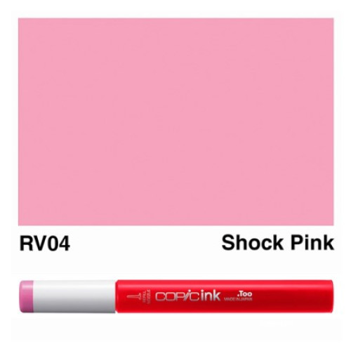 Заправка для маркеров COPIC Ink, №RV04 Shock pink Ярко-розовый, 12 мл