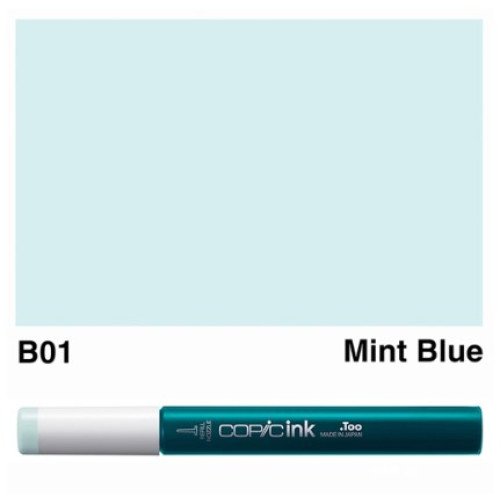 Заправка для маркерів COPIC Ink №B01 Mint blue Ментолово-блакитний, 12 мл