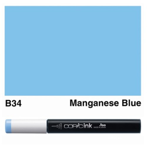 Заправка для маркерів COPIC Ink №B34 Manganese blue Марганець синій, 12 мл