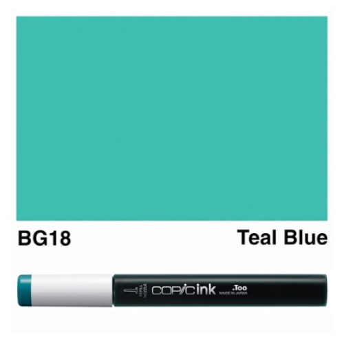 Заправка для маркерів COPIC Ink №BG18 Teal blue Блакитно-бірюзовий, 12 мл