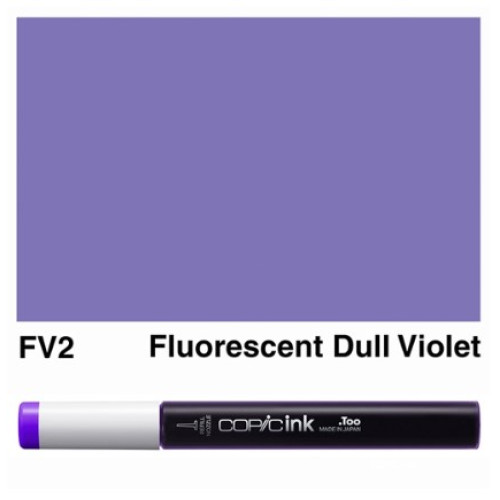 Заправка для маркеров COPIC Ink, №FV2 Fluorescent dull violet Флуоресцентный тускло-фиолетовый, 12 мл
