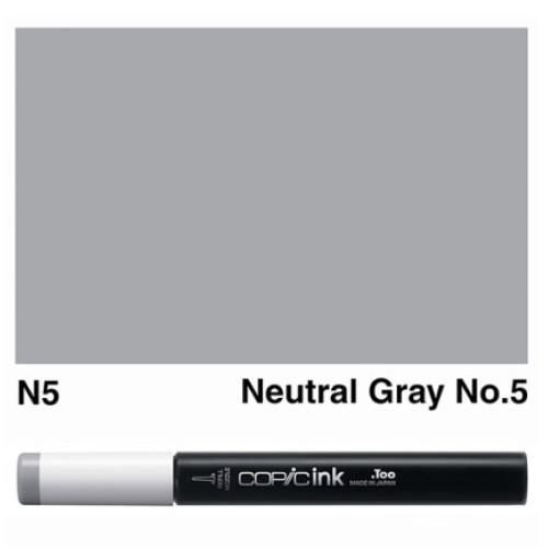 Заправка для маркеров COPIC Ink №N5 Neutral gray Нейтральный серый 12 мл