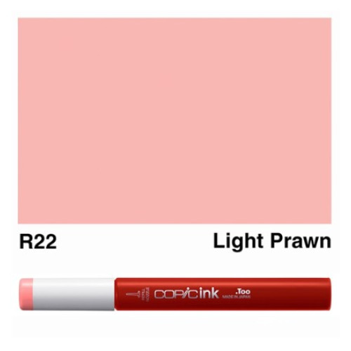 Заправка для маркеров COPIC Ink, №R22 Light prawn Розовая креветка, 12 мл