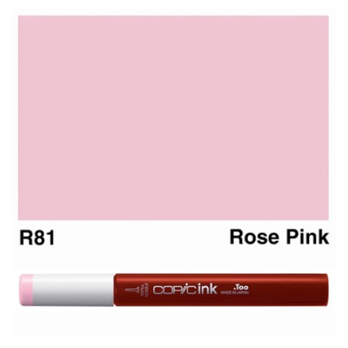 Заправка для маркерів COPIC Ink №R81 Rose pink Тьмяно рожевий, 12 мл