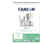 Альбом для графіки на спіралі Canson 1557 Croquis, 120 гр, A4 50 аркушів