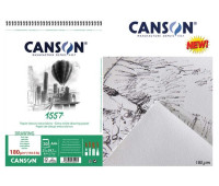 Альбом для графіки на спіралі Canson 1557 Croquis, 180 гр, A4 30 аркушів