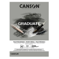 Альбом для смешанных техник Canson Graduate Mix Media Grey 30 листов 220 г/м2, А4 21х29,7 см