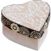Бокс картонный для декора Folia Small Cardboard Box Natural, Heart Сердце, бежевый