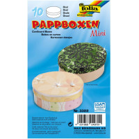 Бокс картонний для декору Folia Small Cardboard Box Natural, Oval Овальний, бежевий