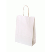Бумажный крафт пакет Folia Paper Bags, 12x5,5x15 см, белый