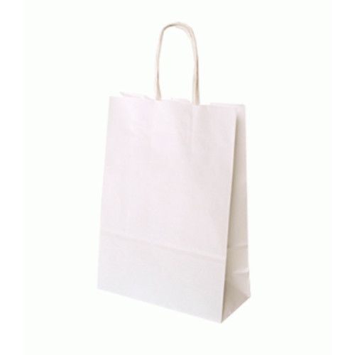 Бумажный крафт пакет Folia Paper Bags, 24x12x31 см, белый