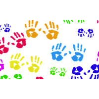 Калька прозрачная с рисунком Folia Transparent paper Young 115 гр, 50x70 см, Handprints Отпечатки рук