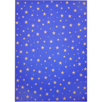 Картон Folia Photo Mounting Board with gold stars 300 г/м2, 50x70 см №34 Blue Синий