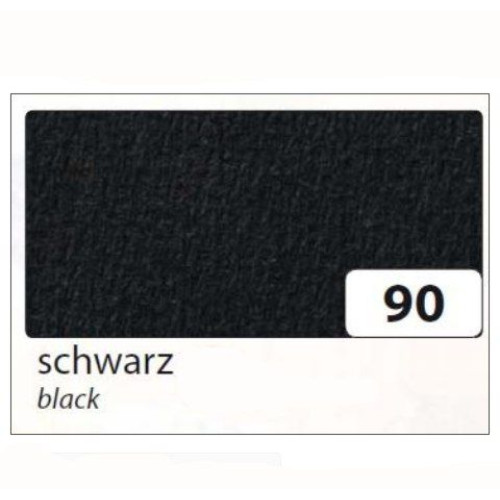Картон Folia Tinted Mounting Board rough surface 220 г/м2, 50x70 см, №90 Black Черный