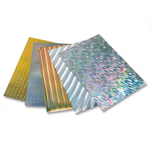 Картон Folia голографический Holographic Card 230 г/м2, 50x70 см, Gold Strips Золотые полоски