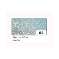 Картон Folia голографический Holographic Card 230 г/м2, 50x70 см, Silver Stars Серебряные звезды